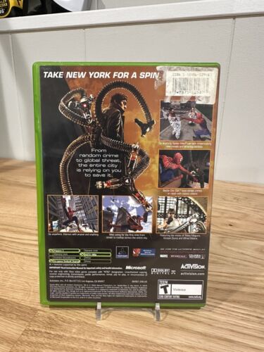 Spider-Man 2 (Microsoft Xbox, 2004) Complete With Manual Fast Free Shipping - Very Good