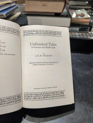 Unfinished Tales of Numenor and Middle-earth J.R.R. Tolkien 1st Edition 1980