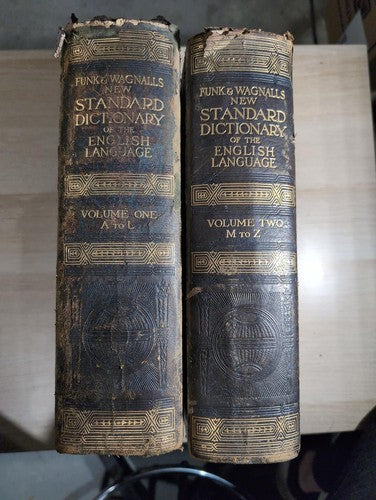 Funk & Wagnalls New Standard Dictionary 2 Volume Set 1913 Vintage Reference
