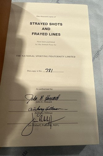 Strayed Shots & Frayed Lines John Howard SIGNED  Amwell Press Book No:781