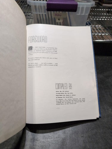 Oakland Nebraska Centennial History 1863-1963 Local Town Chronicle Book