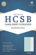 HCSB Large Print Ultrathin Reference Bible, Mint Green LeatherTouch Holman Bible