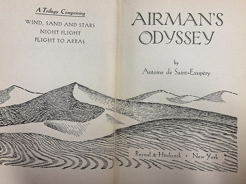 Airman's Odyssey Antoine de Saint-Exupery Hardcover Aviation Memoir
