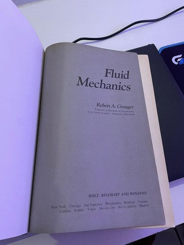 Fluid Mechanics by Robert Alan Granger Engineering Textbook