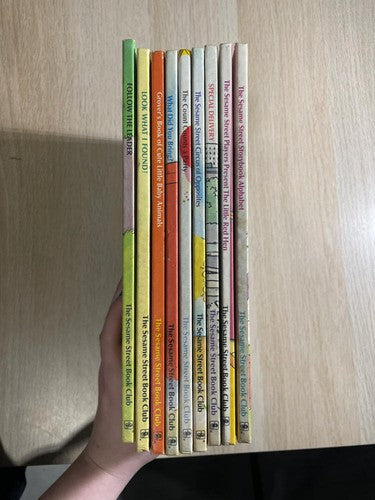 Sesame Street Book Club Lot 9 Books 1980 Vintage Children's Collection