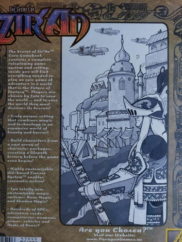 The Secret of Zir'an Core Gamebook (Paragon Games) Armenta, Jason; Caplan,