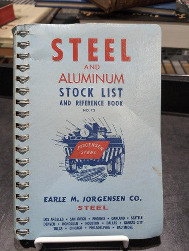 1973 Steel and Aluminum Stock List Reference Book Industrial Materials Guide