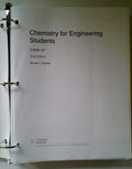 Chemistry for Engineering Students: Chem 107 [Loose Leaf] Lawrence Stephen Brown