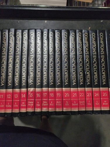 Compton's Encyclopedia 1988 Complete 26 Volume Set Red Hardcover Reference