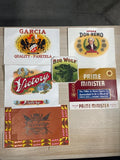 Vintage Cigar Box Labels Lot of 7 Antique Tobacco Advertising Ephemera