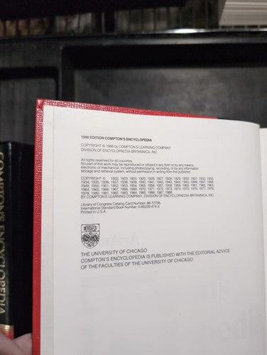Compton's Encyclopedia 1988 Complete 26 Volume Set Red Hardcover Reference