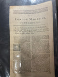 London Magazine February 1748 18th Century British Antique Historical Periodical
