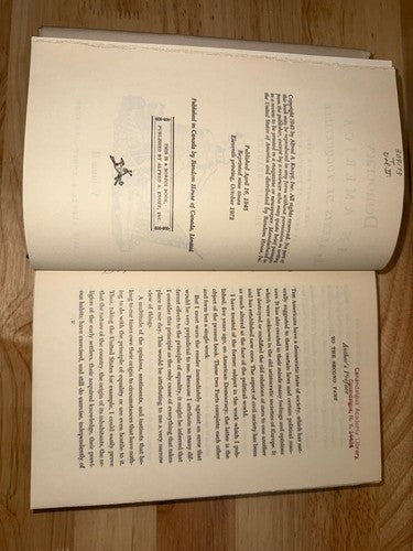 Democracy In America Volumes 1 - 2 Books Alexis De Tocqueville Political Science