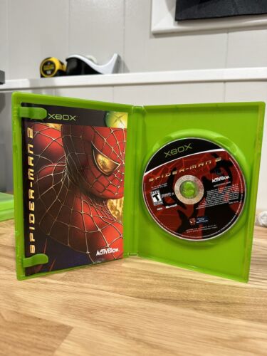 Spider-Man 2 (Microsoft Xbox, 2004) Complete With Manual Fast Free Shipping - Very Good