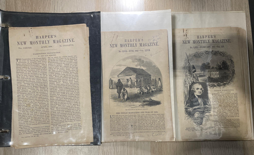 Harper's New Monthly Magazine 3 Issues 1856 1863 1889 Vintage Antique