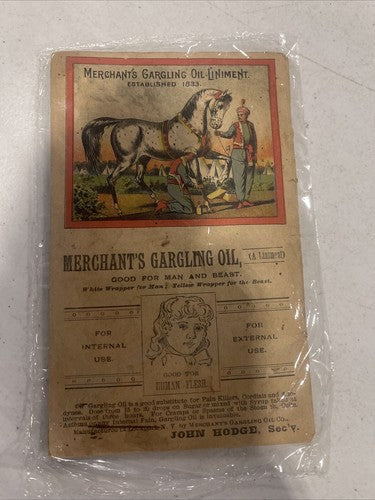 1887 Booklet Merchant’s GARGLING OIL SONGSTER, songs and medicine