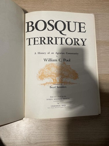 Bosque Territory History Agrarian Community 1964 New Mexico Local History