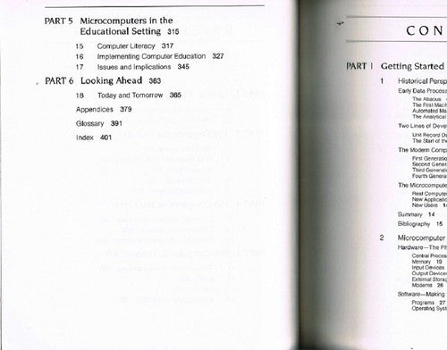 Microcomputers for Educators Hardcover Computer Education Teaching Technology