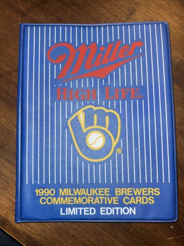 Miller High Life 1990 Milwaukee Brewers Commemorative Cards Album MLB Baseball