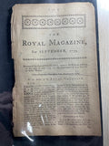 The Royal Magazine September 1759 Antique British Historical Periodical 18th Cen