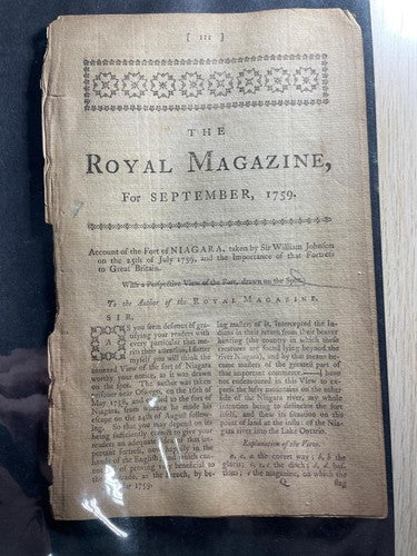 The Royal Magazine September 1759 Antique British Historical Periodical 18th Cen