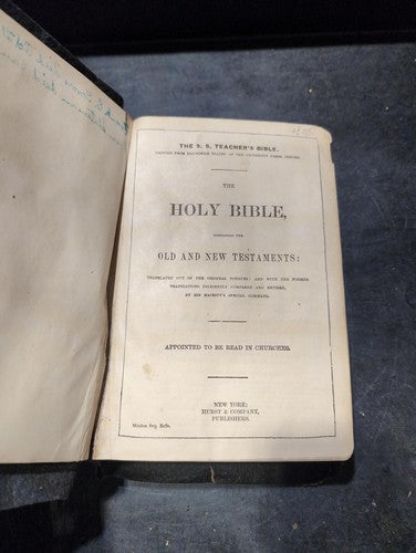 1895 Oxford Holy Bible S.S. Sunday School Teachers Edition Antique Victorian