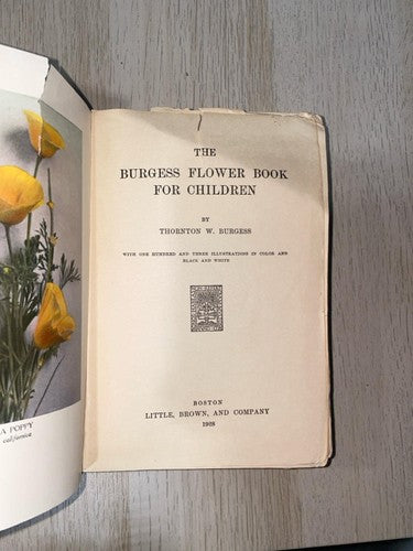 Burgess Flower Book for Children Thornton Burgess 1928 Vintage Nature Guide