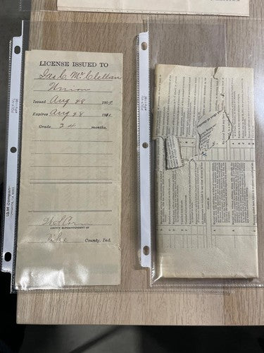 Antique Teacher Contracts & Licenses 1907-1909 Educational Ephemera Documents