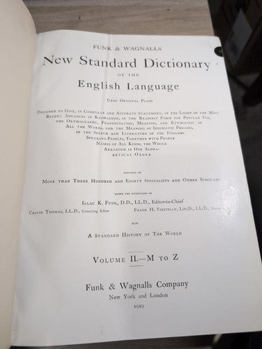 Funk & Wagnalls New Standard Dictionary 2 Volume Set 1913 Vintage Reference