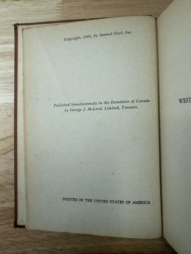 West of The Wolverine 1st Edition Hardcover Rare Collectible Adventure Novel
