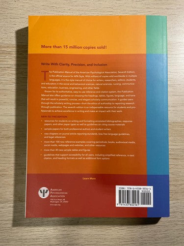 Publication Manual 7th Edition of the American Psychological Association