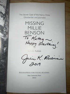 Missing Millie Benson : The Secret Case of the Nancy Drew Ghostwriter SIGNED