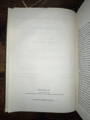 A Hebrew and English Lexicon of the Old Testament 1976 Edition