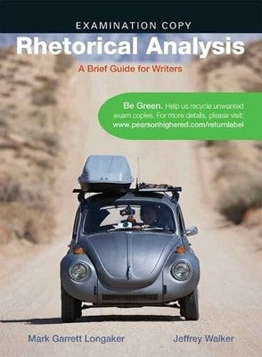 Rhetorical Analysis Mark Garrett Longaker Lynn Huddon English Composition