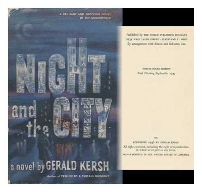 Night and the City Novel by Gerald Kersh Hardcover Classic Noir Fiction