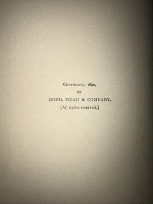 Dr. Dodd's School 1892 First  Edition