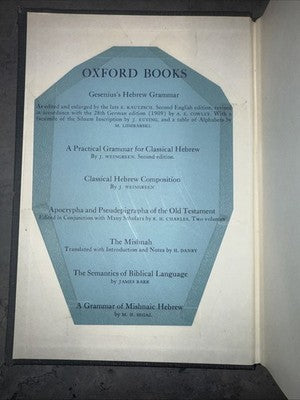 A Hebrew and English Lexicon of the Old Testament 1980 Edition