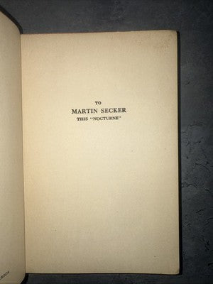 Nocturne Frank Swinnerton 1917 First Edition Hardcover Vintage Novel