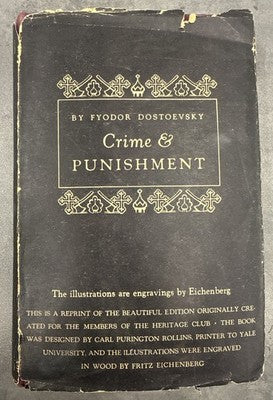 Crime and Punishment by Fyodor Dostoevsky 1938 Heritage Reprints HC