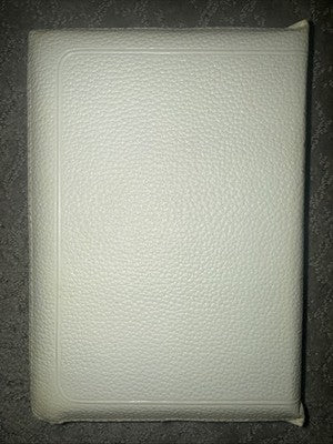 Vintage 1945 World Bible  King James Version Concordance Zipper White Amber