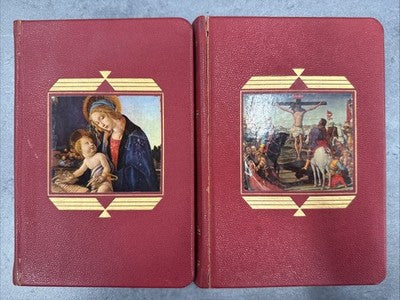 The Life of Christ  The Prayer Book Red Hardcover Gilded Edges Illustrated 1954