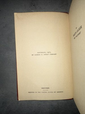 Nocturne Frank Swinnerton 1917 First Edition Hardcover Vintage Novel
