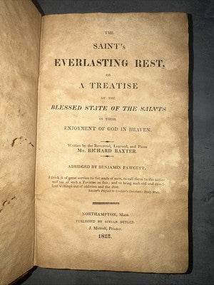 SAINT'S EVERLASTING  by RICHARD BAXTER antique AMERICANA 1822