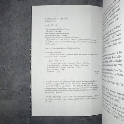 New World Border Prophecies Poems Loqueras SIGNED Guillermo Gomez-Pena