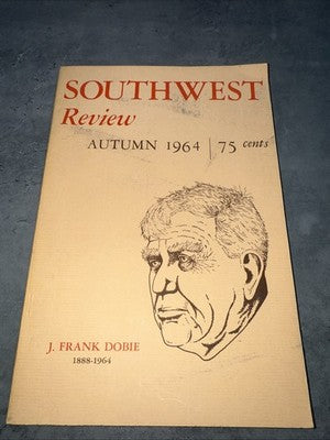 Vintage Southwest Review  Historical August 1964 SIGNED by J. Frank Dobie