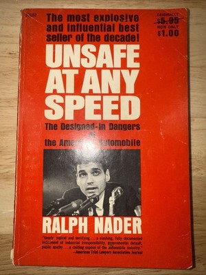 Unsafe at Any Speed Ralph Nader 1966 Paperback SIGNED First Edition Autograph