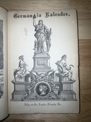 Germania Kalender 1882 German Calendar Antique Rare Vintage Book