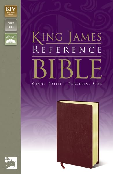 KJV, Reference Bible, Giant Print, Personal Size, Bonded Leather, Burgundy, Red Letter Edition (King James Reference Line) Zondervan - Very Good