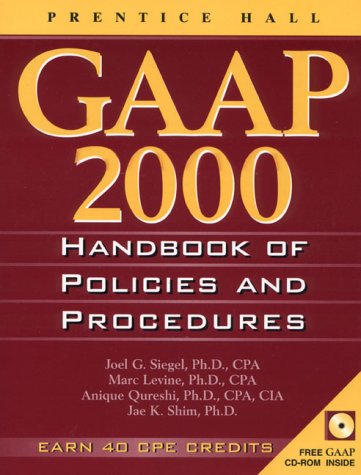 Gaap Handbook of Policies and Procedures, 2000 [Paperback] Cpa Levine Marc, Ph.D. and Jae K. Shim - Good