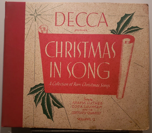 Christmas in Song Volume 2 Frank Luther-Zora Layman Decca 4x10"x78 RPM - Good